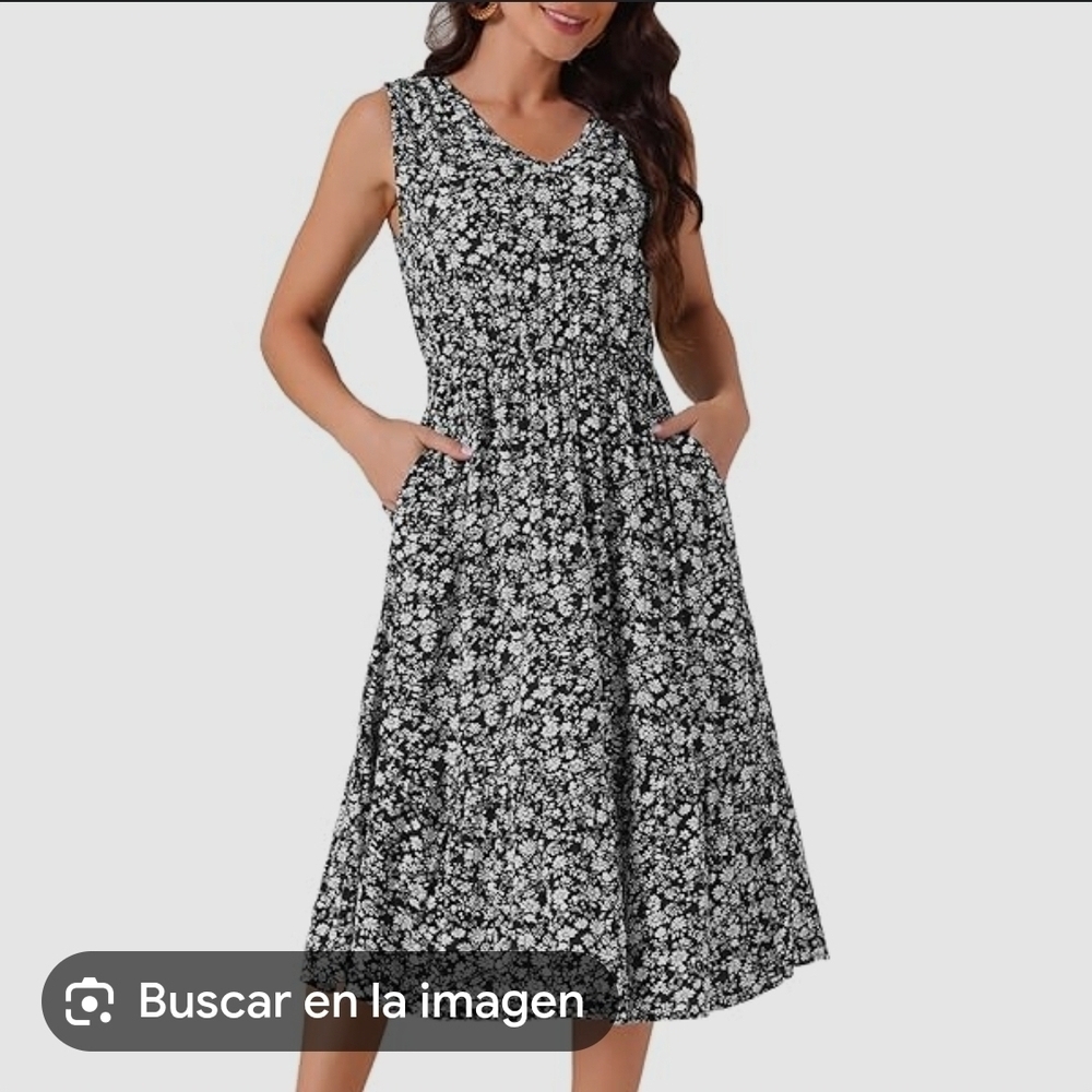 The design includes a gathered elastic waistband for a flattering fit and conven - Picture 2 of 13